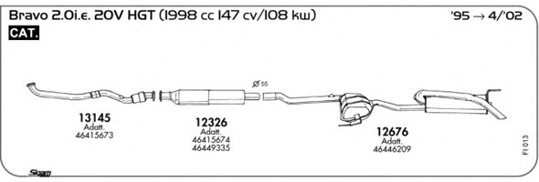 SIGAM FI013 Exhaust System
